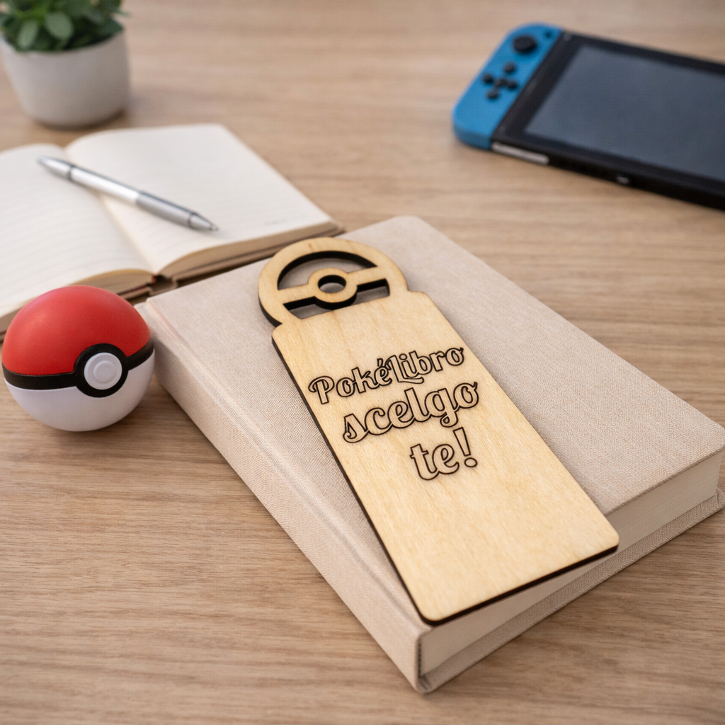 Segnalibro in legno personalizzato con scritta, decorativo e elegante, ideale per appunti e lettura, marca MyCustomLab.