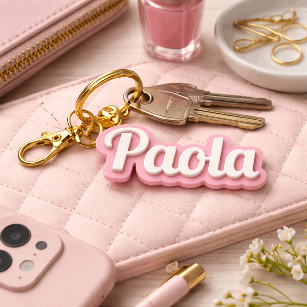 Portachiavi personalizzato con nome, font e colori a scelta - MyCustomLab