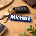 Portachiavi personalizzato con nome, font e colori a scelta - MyCustomLab