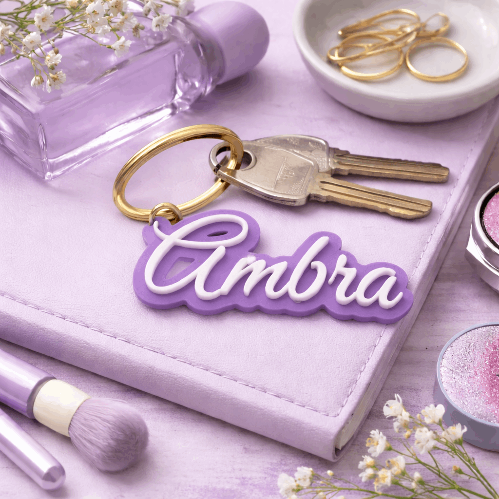 Portachiavi personalizzato con nome, font e colori a scelta - MyCustomLab