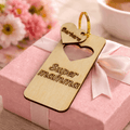 Portachiavi personalizzato in legno con nomi su cuore - MyCustomLab