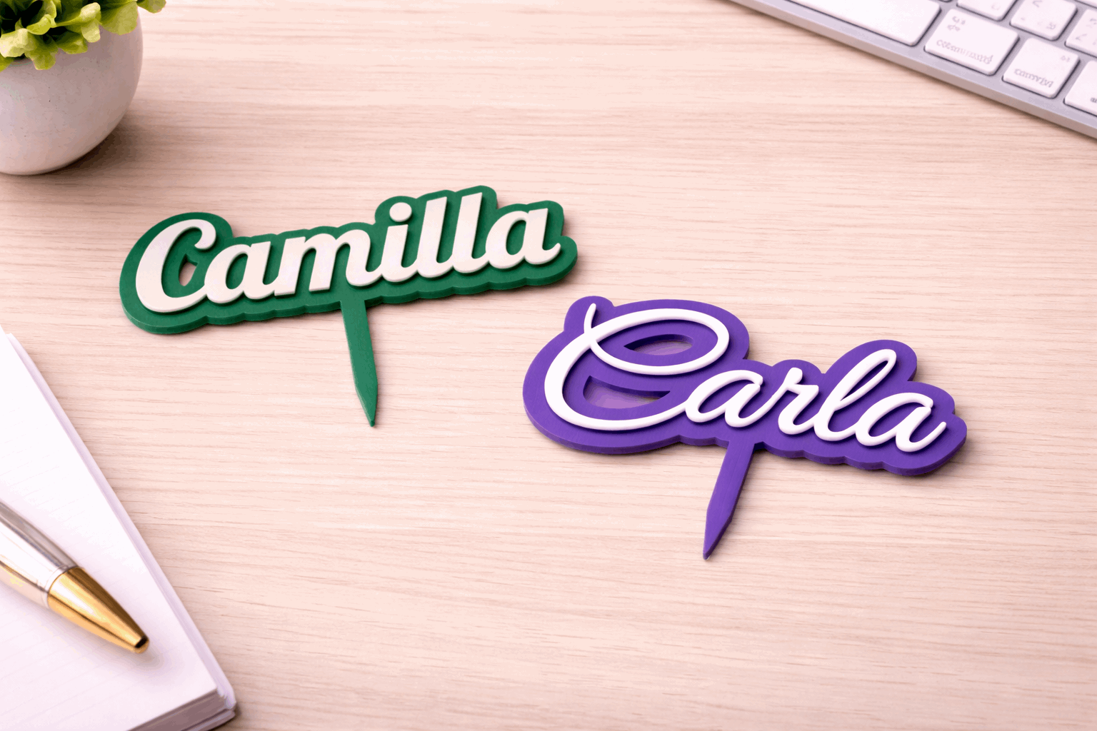 Cake topper personalizzato con nome, font e colore - MyCustomLab