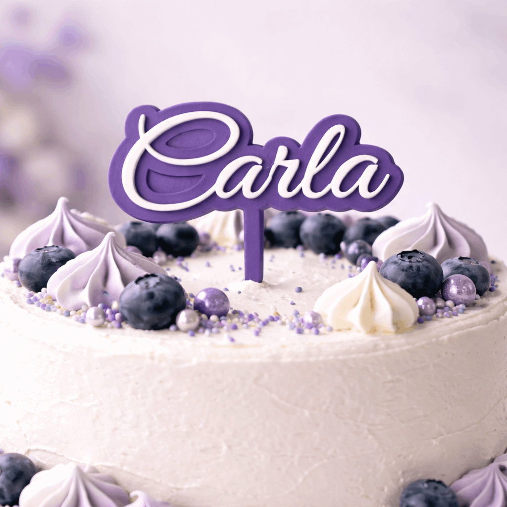 Cake topper personalizzato con nome, font e colore - MyCustomLab