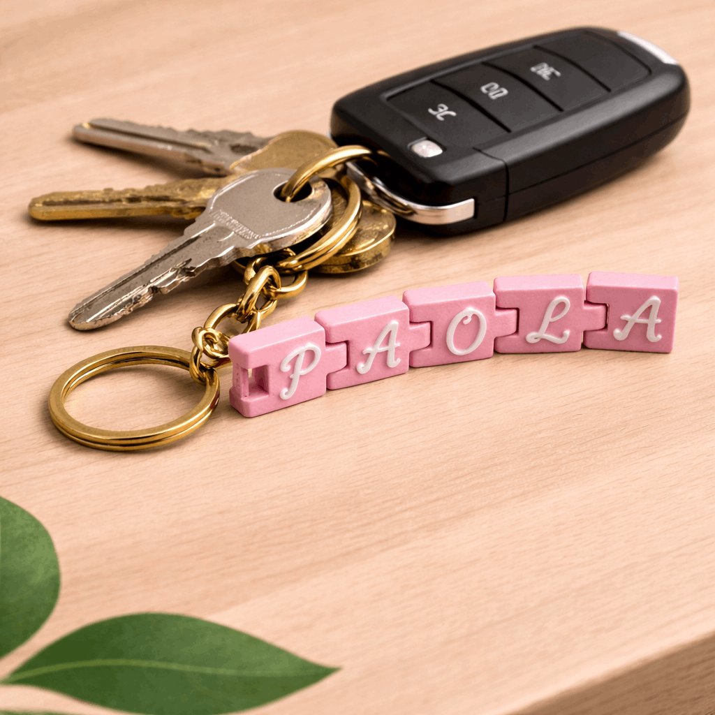 Portachiavi con nome flessibile personalizzato - MyCustomLab