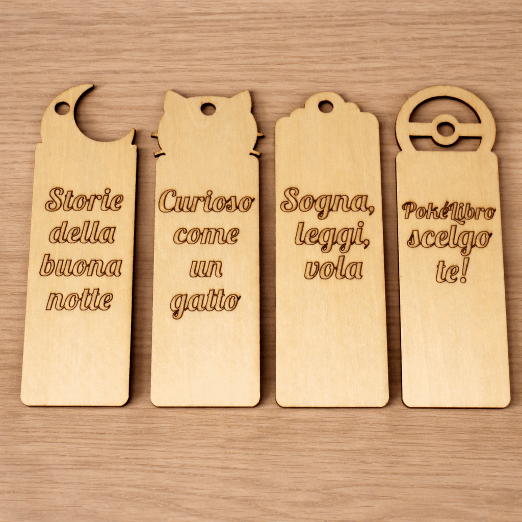 Segnalibro in legno personalizzato con scritta - MyCustomLab